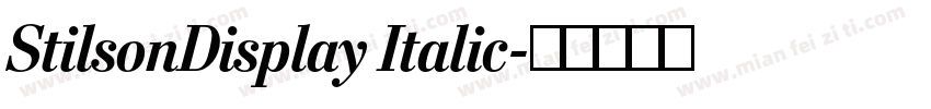 StilsonDisplay Italic字体转换